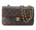 Chanel Black Lambskin Gold Double Flap Bag Quilted 23
