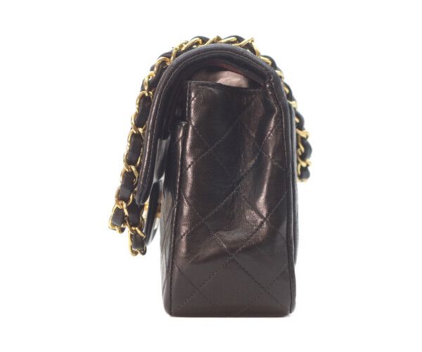 Chanel Black Lambskin Gold Double Flap Bag Quilted 23 — view 2