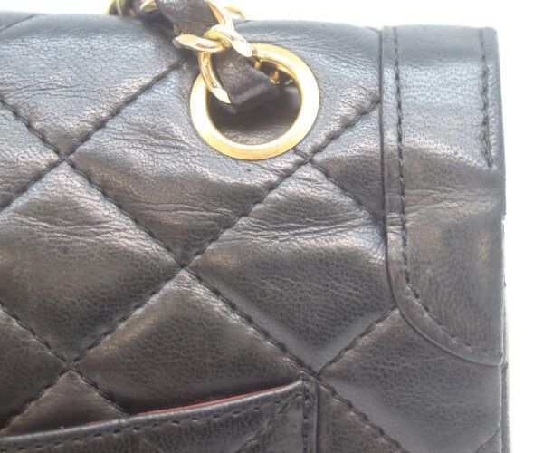 Chanel Black Lambskin Double Flap Bag Limited Edition Mini Quilted 22 — view 8