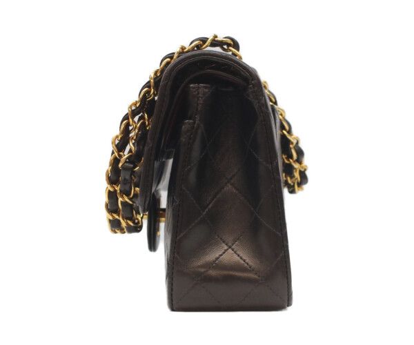 Chanel Black Lambskin Gold Double Flap Bag Quilted 23 — view 2