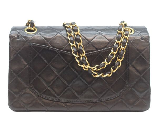 Chanel Black Lambskin Gold Double Flap Bag Quilted 23 — view 3