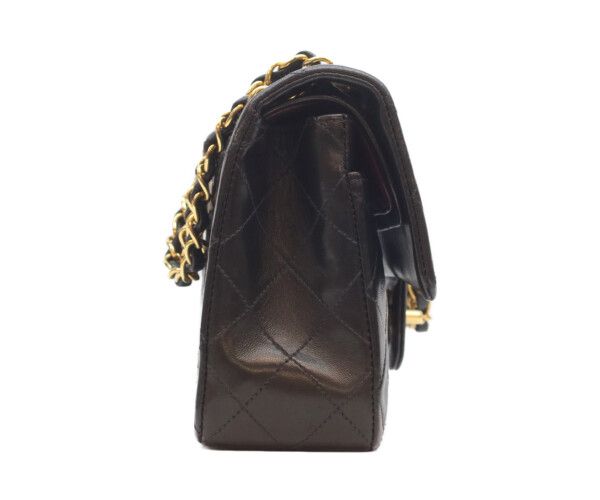 Chanel Black Lambskin Gold Double Flap Bag Quilted 23 — view 4