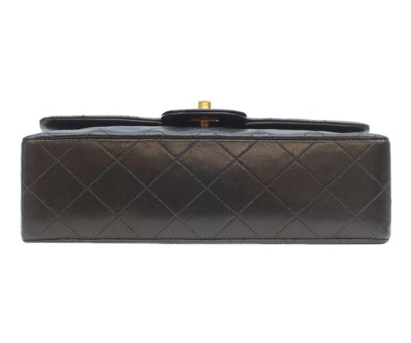 Chanel Black Lambskin Gold Double Flap Bag Quilted 23 — view 5