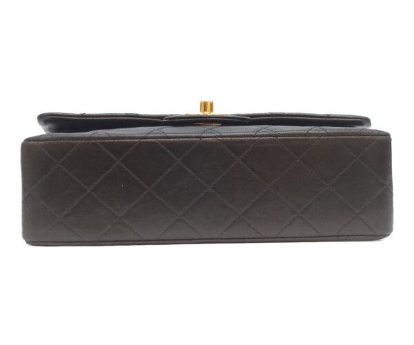 Chanel Black Lambskin Gold Double Flap Bag Quilted 23 — view 5