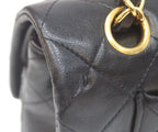 Chanel Black Lambskin Gold Double Flap Bag Quilted 23 — view 8