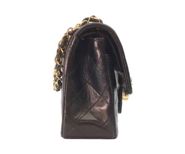 Chanel Black Lambskin Gold Double Flap Bag Quilted 23 — view 4