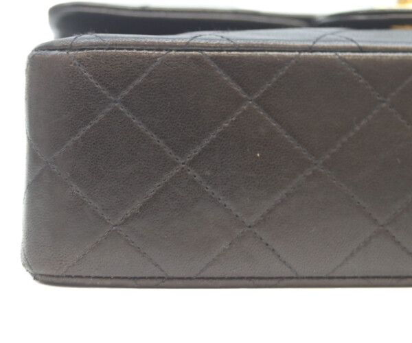 Chanel Black Lambskin Gold Double Flap Bag Quilted 23 — view 7