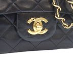 Chanel Black Lambskin Gold Double Flap Bag Quilted 23 — view 6