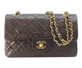 Chanel Black Lambskin Gold Double Flap Bag Quilted 23
