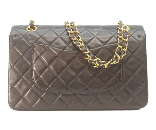 Chanel Black Lambskin Gold Double Flap Bag Quilted 25 — view 3