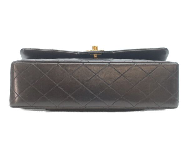 Chanel Black Lambskin Gold Double Flap Bag Quilted 25 — view 5