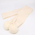 Louis Vuitton Mink Pom Cashmere Scarf