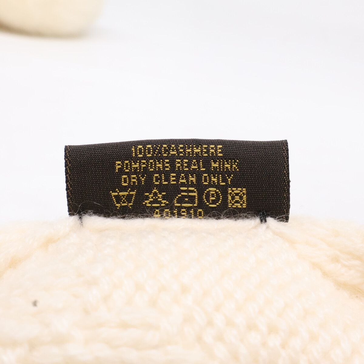 Louis Vuitton Mink Pom Cashmere Scarf — view 6