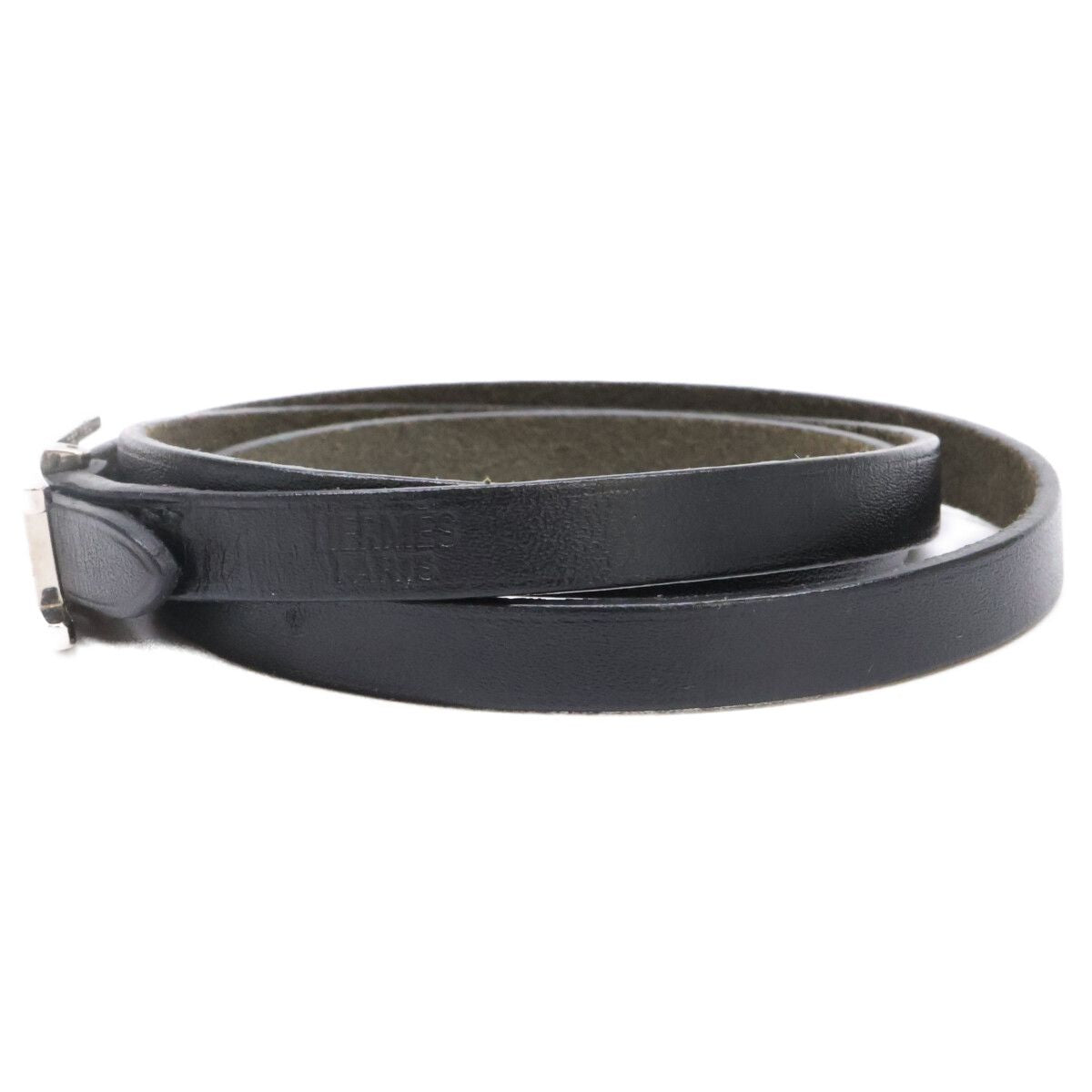 Hermes Behapi Triple Strand Leather Bracelet — view 3