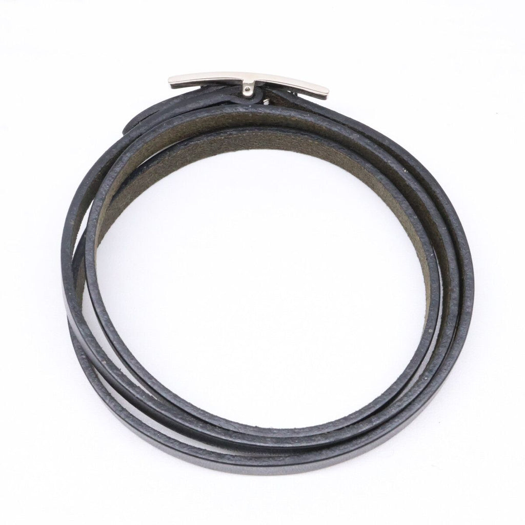 Hermes Behapi Triple Strand Leather Bracelet — view 6