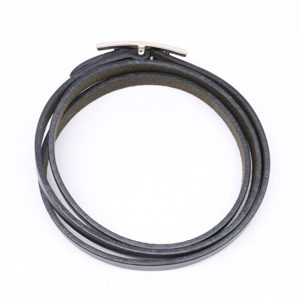 Hermes Behapi Triple Strand Leather Bracelet — view 6