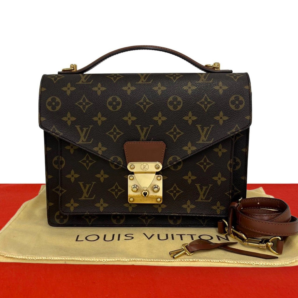Louis Vuitton Almost with Key Vintage Monceau Monogram Leather 2-Way Shoulder Bag