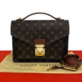 Louis Vuitton Almost with Key Vintage Monceau Monogram Leather 2-Way Shoulder Bag