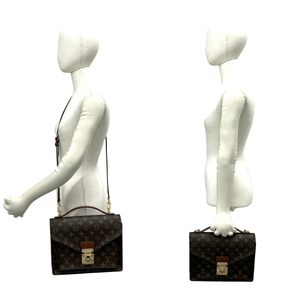 Louis Vuitton Almost with Key Vintage Monceau Monogram Leather 2-Way Shoulder Bag — view 2