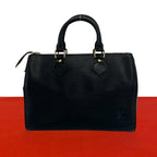 Louis Vuitton Vintage Speedy 25 Epi Leather Mini Boston Bag Noir
