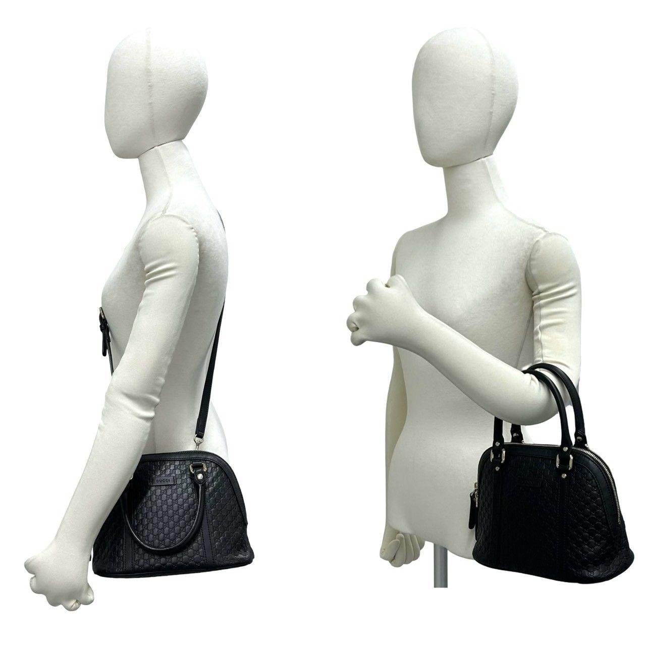 Gucci Micro Guccissima Leather 2-Way Shoulder Bag Mini Black — view 2