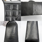 Chanel Shoulder Bag Choedge Coat CC Logo Lambskin Black Gold Vintage — view 6
