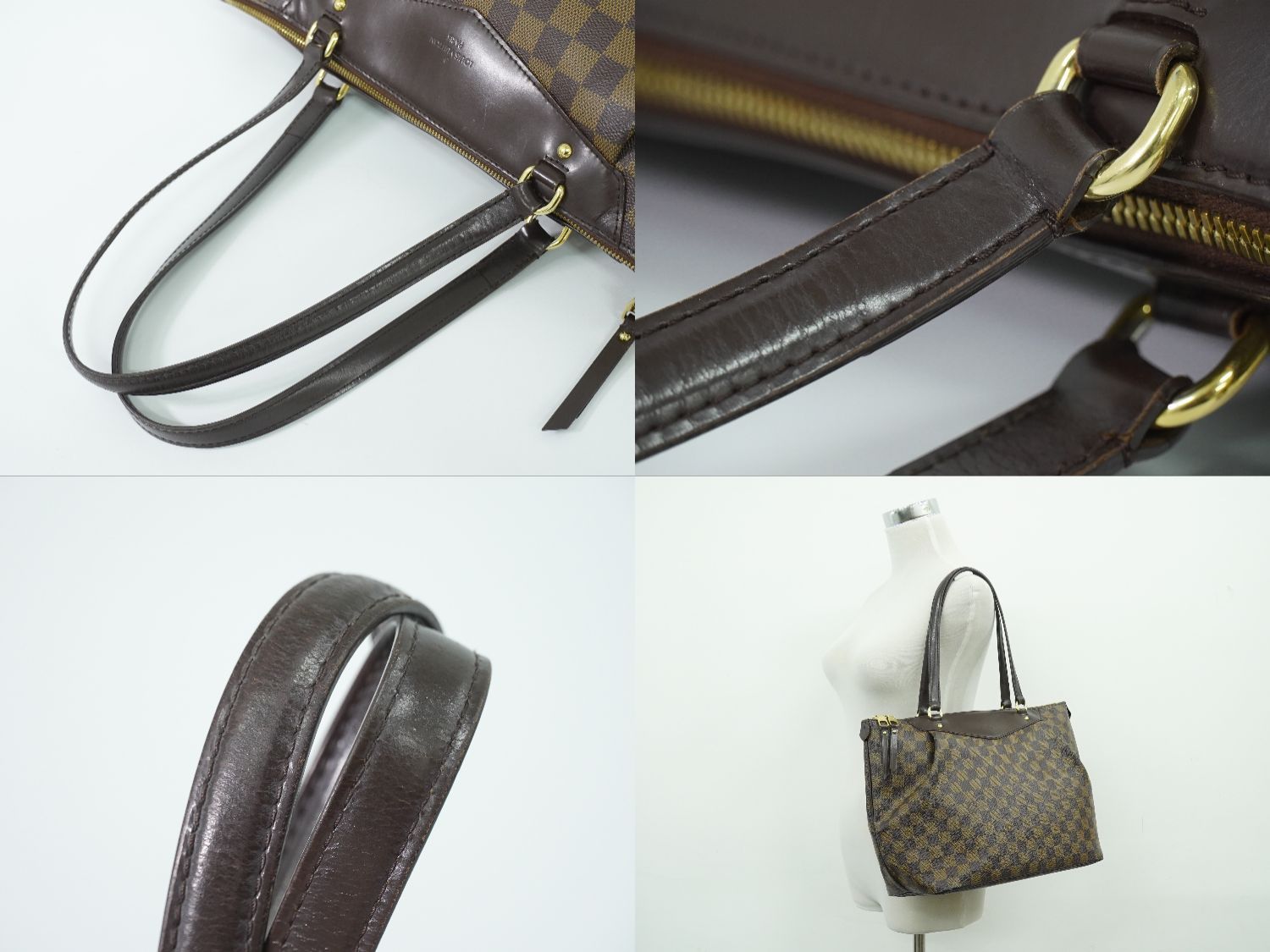 Louis Vuitton LV Westminster GM Damier Ebene Shoulder Bag Tote Brown Vintage — view 6