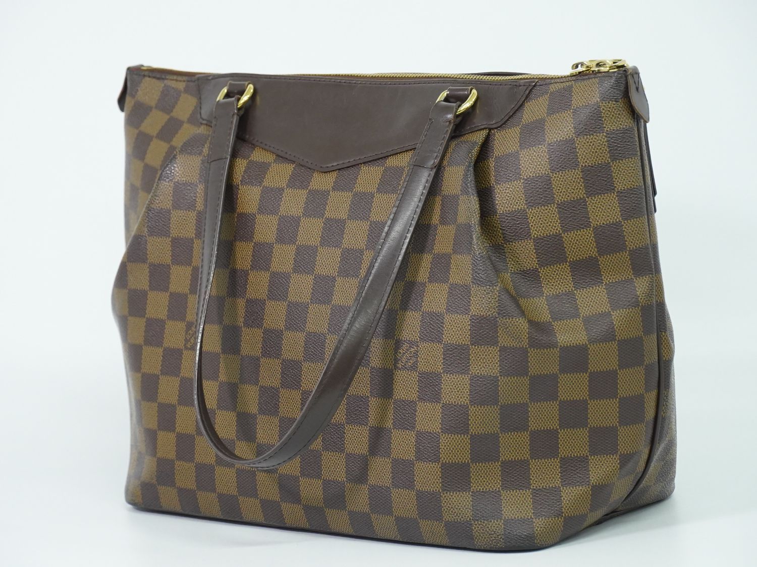 Louis Vuitton LV Westminster GM Damier Ebene Shoulder Bag Tote Brown Vintage — view 2