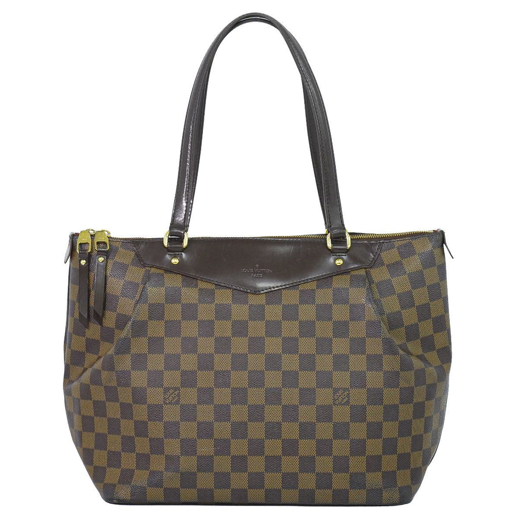 Louis Vuitton LV Westminster GM Damier Ebene Shoulder Bag Tote Brown Vintage