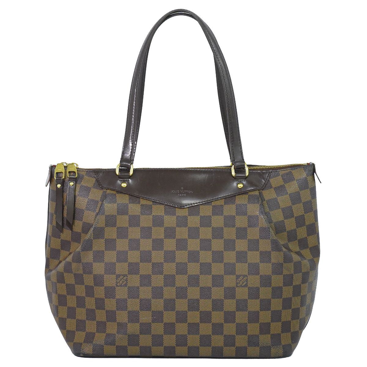 Louis Vuitton LV Westminster GM Damier Ebene Shoulder Bag Tote Brown Vintage