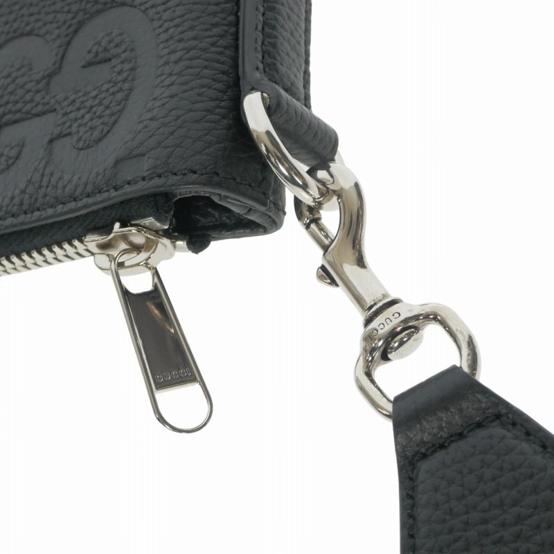 Gucci Jumbo GG Messengerbag Shoulder Bag Black — view 6