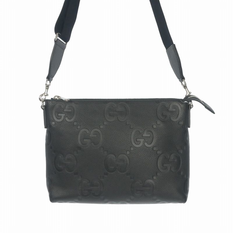 Gucci Jumbo GG Messengerbag Shoulder Bag Black — view 5