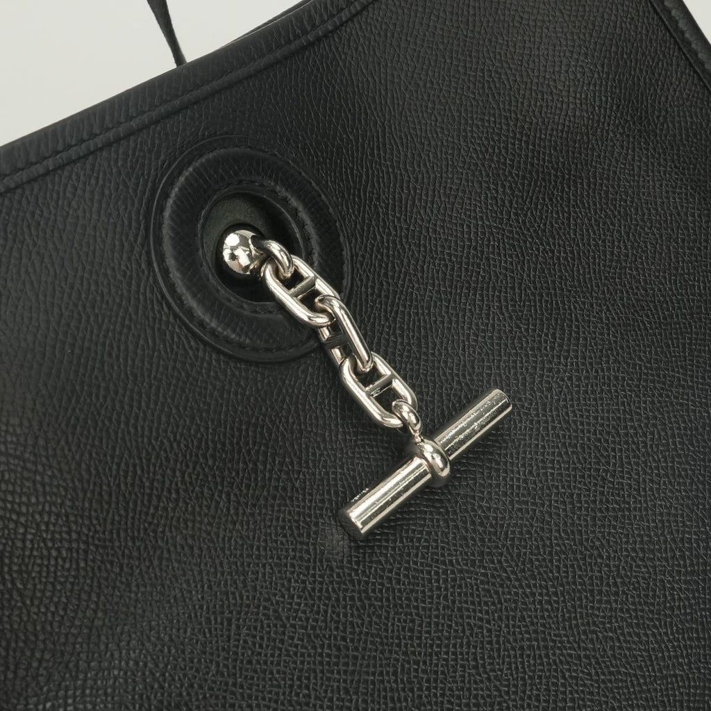 Hermes Vespa PM Shoulder Bag Epsom Noir Black Silver Veau — view 7