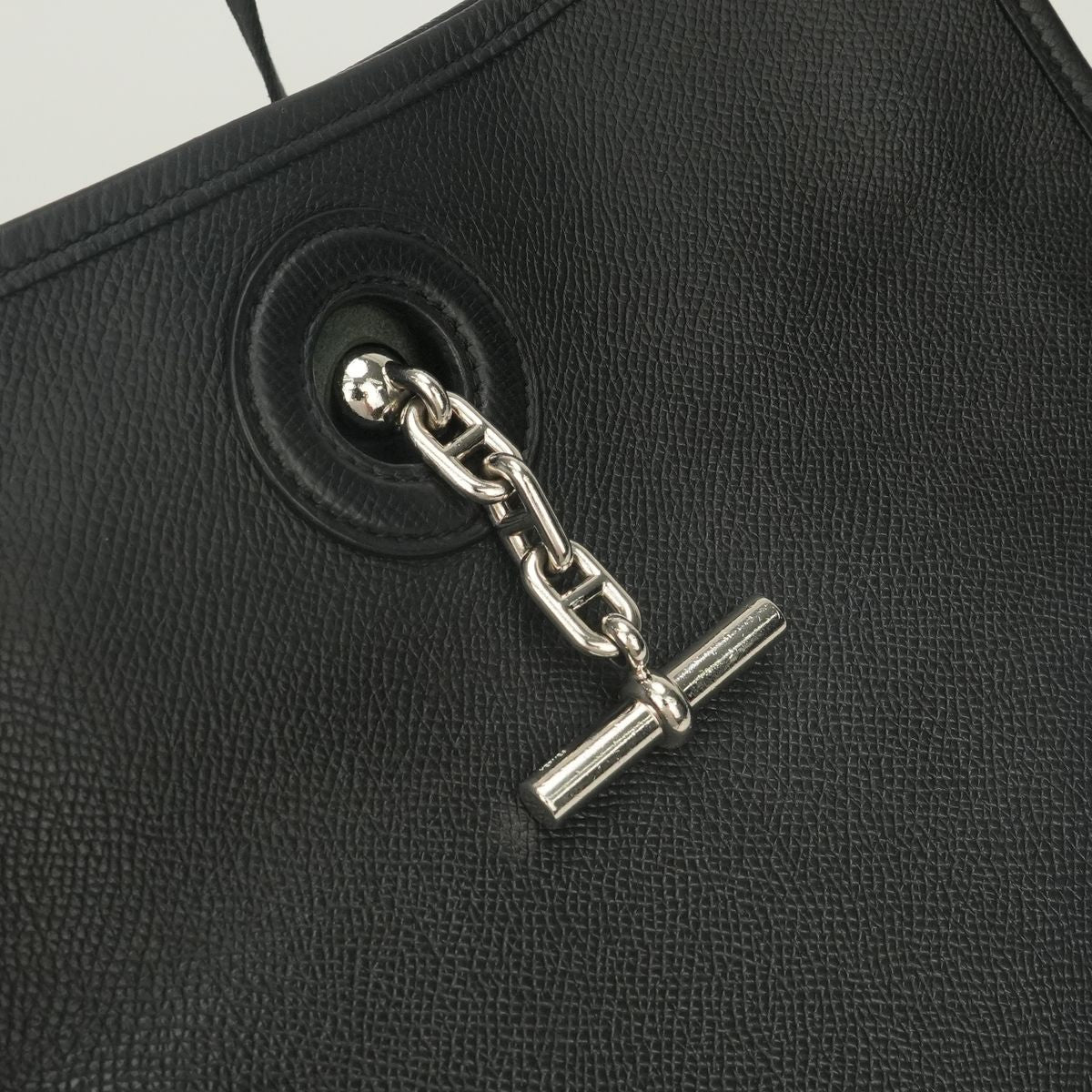 Hermes Vespa PM Shoulder Bag Epsom Noir Black Silver Veau — view 7