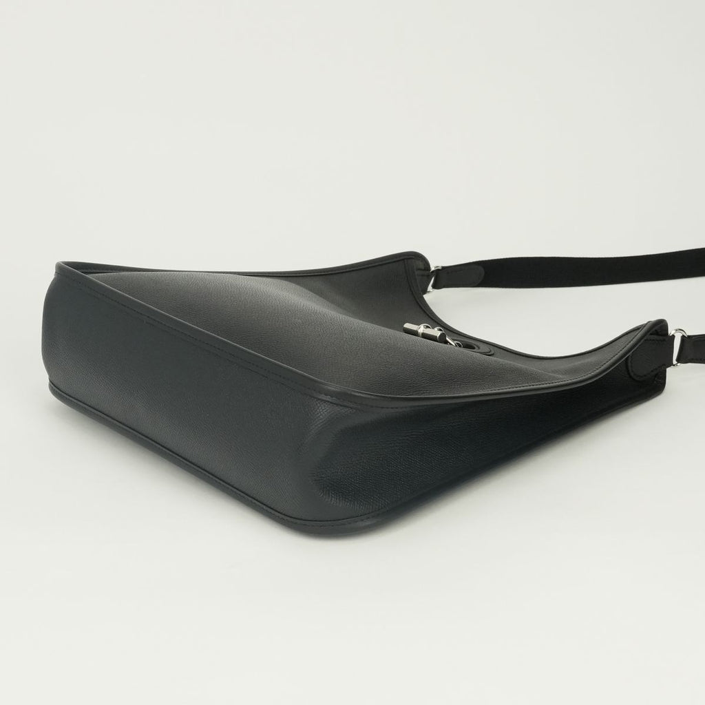 Hermes Vespa PM Shoulder Bag Epsom Noir Black Silver Veau — view 5