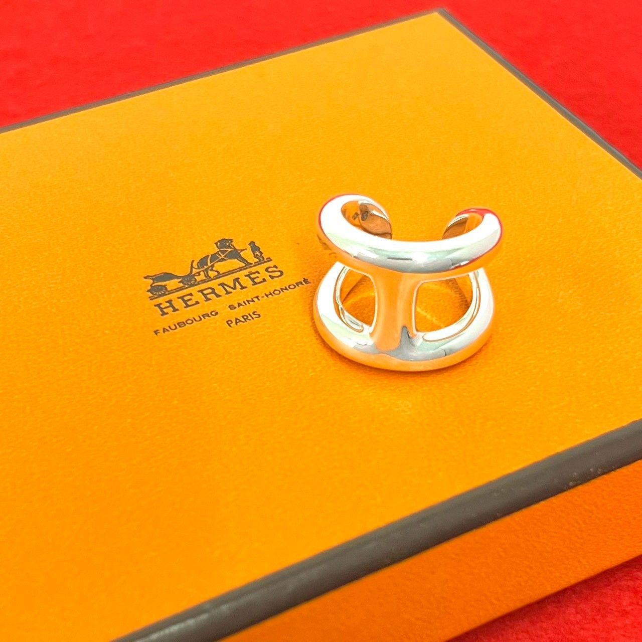 Hermes Osmose GM Ring 925 Sterling Silver Accessory