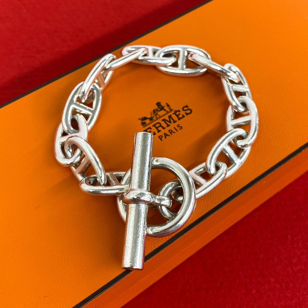 Hermes Chaine D'ancre GM Bracelet 925 Sterling Silver Accessory Sally