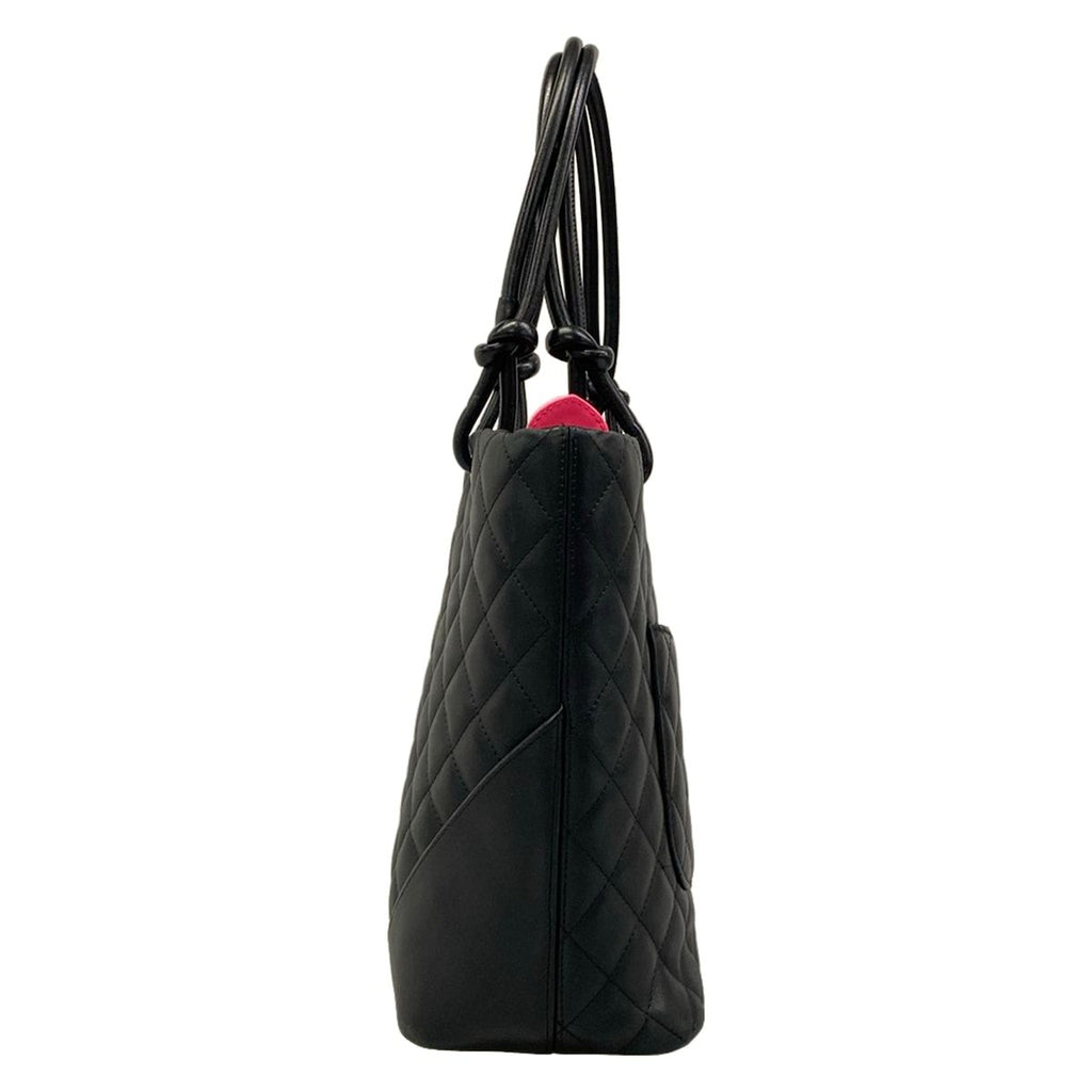 Chanel Tote Bag Cambon Line Black White Lambskin — view 4