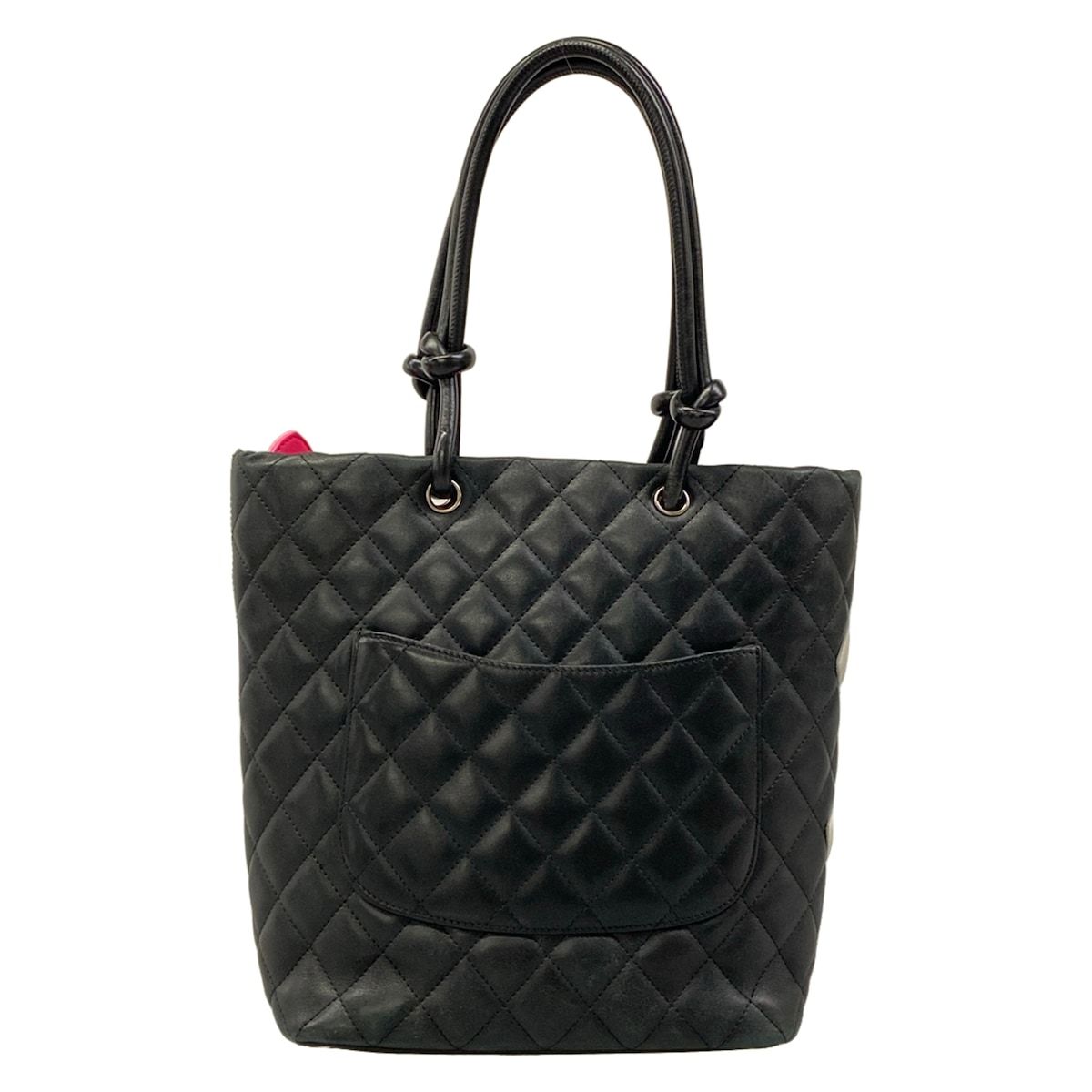 Chanel Tote Bag Cambon Line Black White Lambskin — view 3