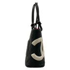 Chanel Tote Bag Cambon Line Black White Lambskin — view 2