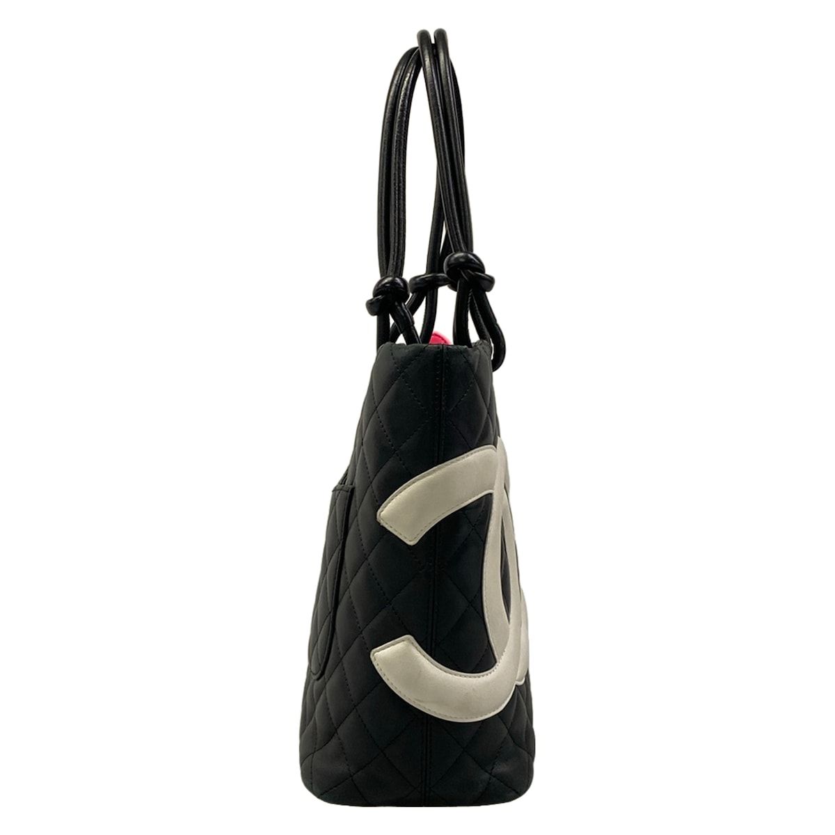 Chanel Tote Bag Cambon Line Black White Lambskin — view 2