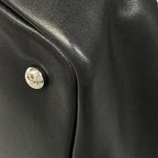 Chanel Tote Bag Wild Stitch Black White Silver Lambskin — view 7