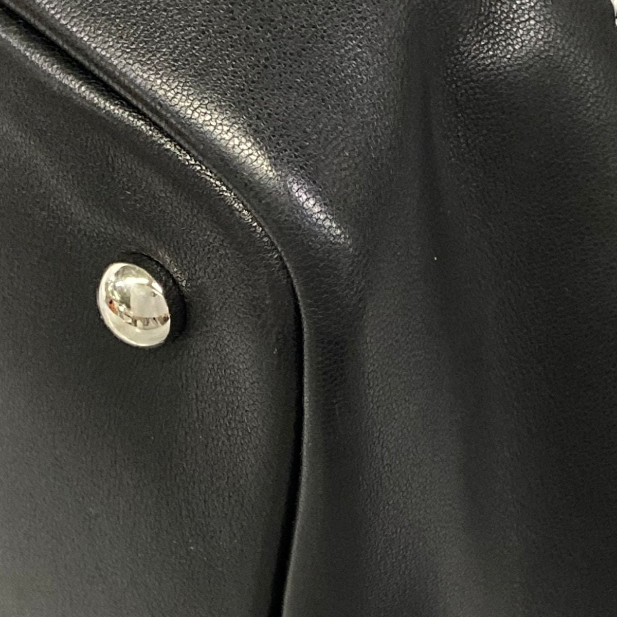 Chanel Tote Bag Wild Stitch Black White Silver Lambskin — view 7