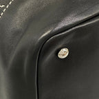 Chanel Tote Bag Wild Stitch Black White Silver Lambskin — view 6