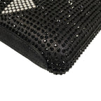 Chanel Shoulder Bag Black White Chain Silver Kiss Lock Strass CC Minadiere — view 7