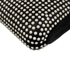 Chanel Shoulder Bag Black White Chain Silver Kiss Lock Strass CC Minadiere — view 6