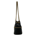 Chanel Shoulder Bag Black Chain Vintage Gold Lambskin — view 4