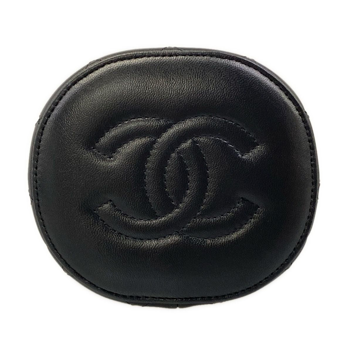 Chanel Shoulder Bag Black Chain Vintage Gold Lambskin — view 5