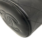 Chanel Shoulder Bag Black Chain Vintage Gold Lambskin — view 7