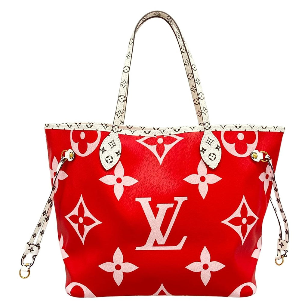 Louis Vuitton Tote Bag Giant Monogram Neverfull MM Rouge